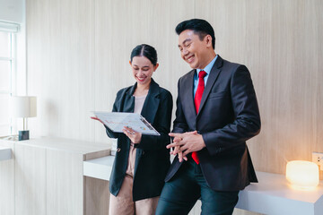 Professional Colleagues Brainstorming Ideas in a Modern Collaborative Workspace