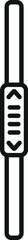 Fototapeta premium Outline icon representing a vertical scroll bar for user interface elements