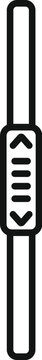 Outline icon representing a vertical scroll bar for user interface elements