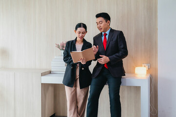 Professional Colleagues Brainstorming Ideas in a Modern Collaborative Workspace