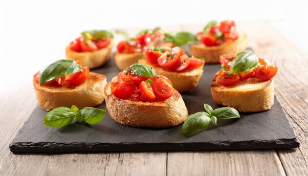 bruschetta with tomato and basil