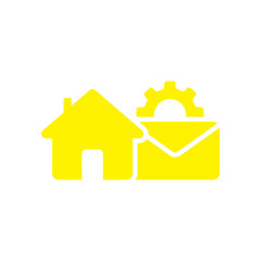 Home Mail Gear Icon | Navigation Settings Communication Symbol
