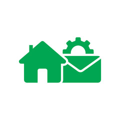 Home Mail Gear Icon | Navigation Settings Communication Symbol