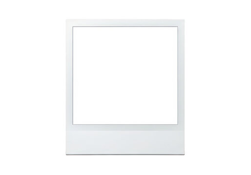 Blank polaroid frame white photo mockup on transparent background
