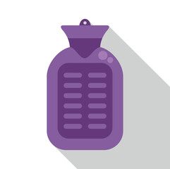 Obraz premium Purple rubber hot water bottle offering heat therapy for pain relief
