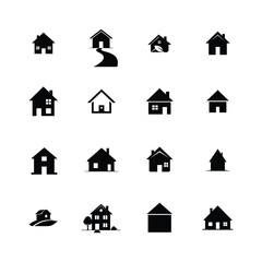 set of houses icons