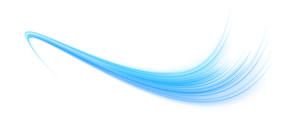 Obraz premium Futuristic light trails curve endlessly in dark space. Neon glow creates dynamic motion. Vector background for innovation and sci-fi projects. PNG