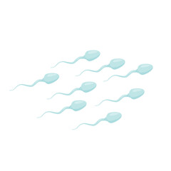 Sperm Swimming to Fertilize Female Egg Icon Color