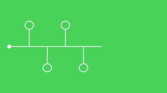 Animated Green Screen Timeline Template with Data Points for Business Presentations