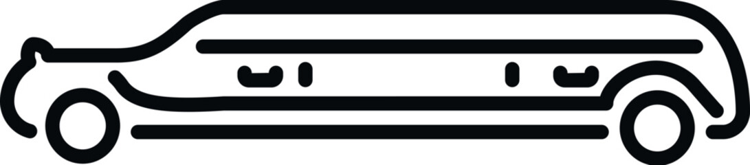 Fototapeta premium Limousine icon representing luxury transport and premium event service