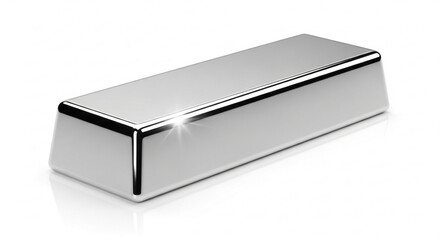silver bar isolated on white background