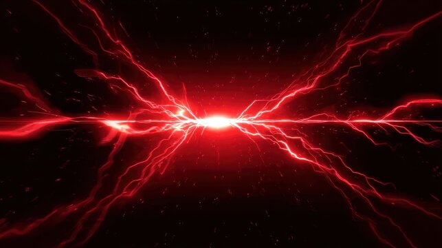 Cartoon style abstract background featuring red lightning sparks, generative AI for animation design, texture