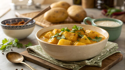 Authentic Bhutanese Kewa Datshi Potato Cheese Curry