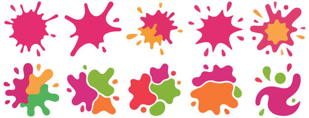 Colorful Paint Splatter Holi Set