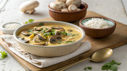 Authentic Bhutanese Shamu Datshi Mushroom Cheese Curry