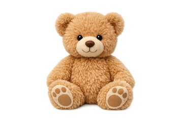 Cute brown teddy bear on transparent background