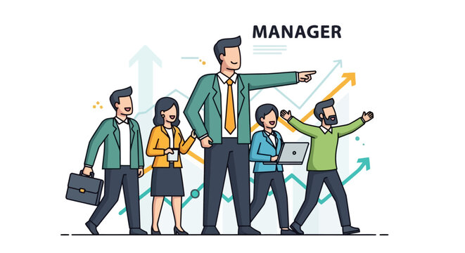 Business Leaders Guiding Team to Success