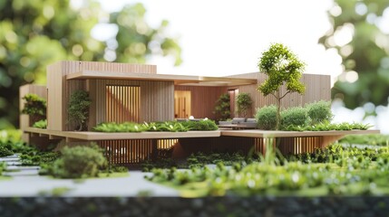 Eco-Friendly Housing Maquette Display