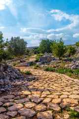 This beautifully restored historic stone path winds through a picturesque archaeological culture park in Turkey. Offering visitors a unique walking tour through ancient landscapes.
