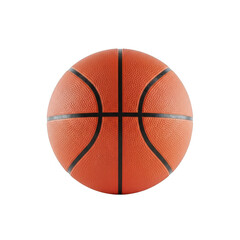 Fototapeta premium Classic basketball resting on a plain white background 