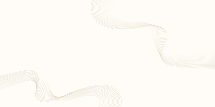 Wave line background with smooth shape. Beautiful wavy line on a white background. Horizontal banner template. Abstract futuristic template. Chrome technological wallpaper.