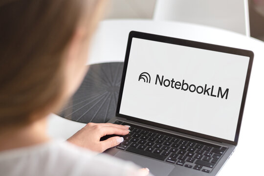 Guilherand-Granges, France - February 03, 2026. NotebookLM is an AI research tool by Google that analyzes uploaded documents to generate summaries, answers, and audio overviews.