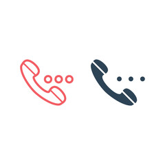 Phone icons set, Telephone vector, call symbol design trendy illustration.