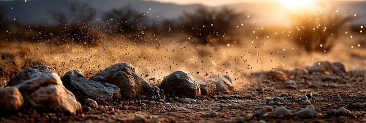 Off-Road Dirt Splash Action Scene – Adventure Driving, Mud Terrain and Extreme Outdoor Motion Concept