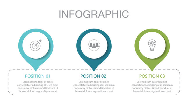 Vector template circle infographics. Business concept with 3 options and parts. parts or processes. Vector business template for presentation. Creative concept for infographic.