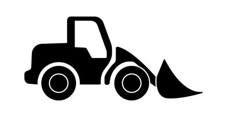 Wheel Loader Construction Vehicle Glyph Icon
