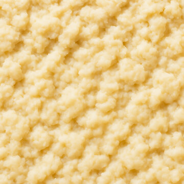 Top view pattern of Japanese minced chicken Soboro with fluffy texture