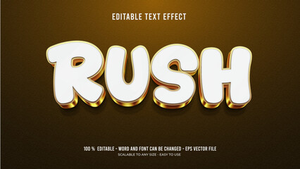rush editable text effect 