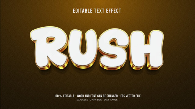 rush editable text effect 