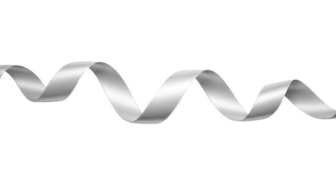 Silver Ribbon Wavy Curve