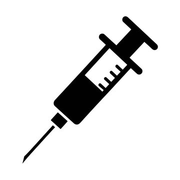 vector illustration syringe with needle icon