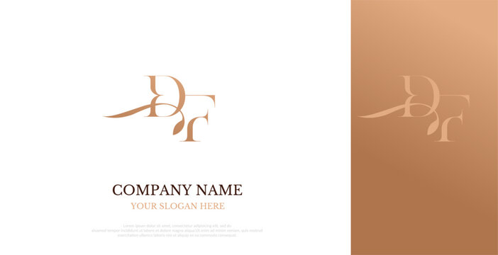 Initial DF Logo Design Elegant