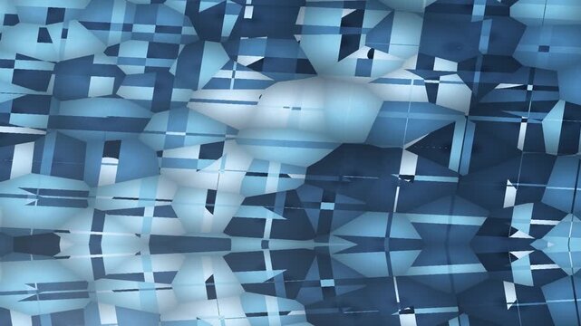 Creating Abstract Blue Geometric Motion in a Dynamic Visual Scene