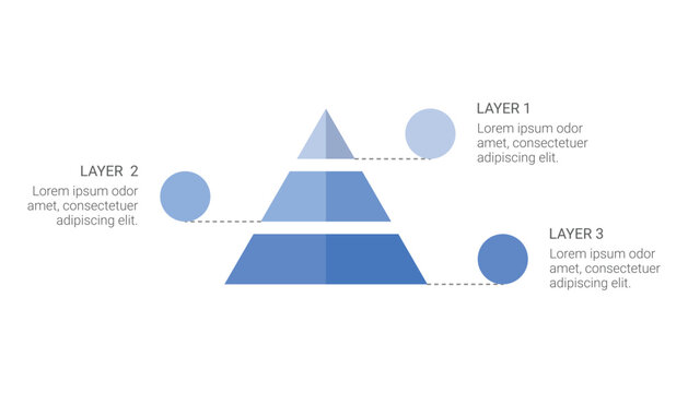 Three Layer Pyramid Infographic Diagram for Business Presentation