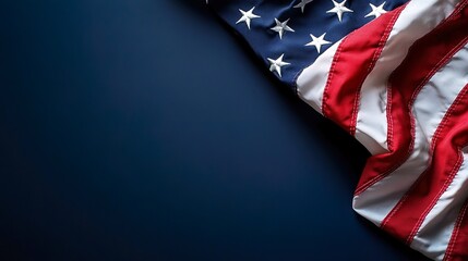 american flag frame on textured background with copy space