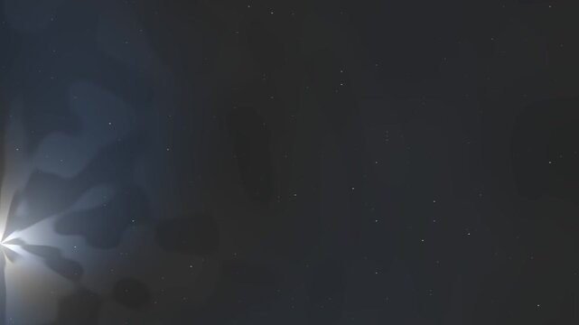 Launching into exploration with a radiant light burst creating a cinematic moment