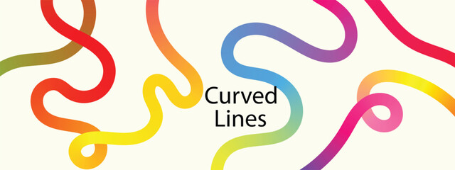 Abstract wavy line background , gradient color shapes pattern with bold wave lines. © Mdnuhun