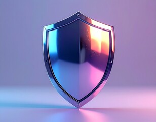 Cybersecurity Concept with Shield Icon on Abstract Background