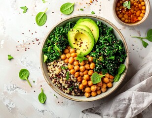 Plant-Based Protein Bowl Top View (No Packaging)