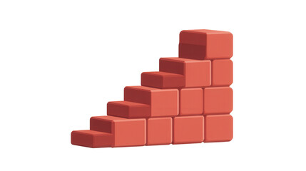Fototapeta premium Abstract Representation of Growth and Progress Through Stacked Textured Blocks in Warm Colors Conveying Success and Development Concepts