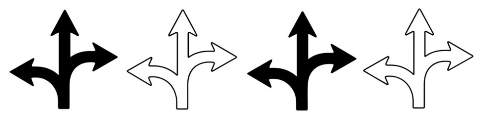 alternate route navigation icon set © graphixecho