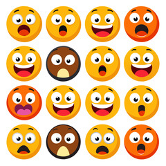 Obraz premium Social reaction emoji 