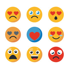 Fototapeta premium Social reaction emoji 