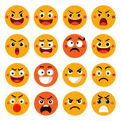 Obraz premium Social reaction emoji 