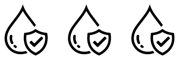 waterproof water drop flat icon