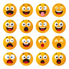 Fototapeta premium Social reaction emoji 